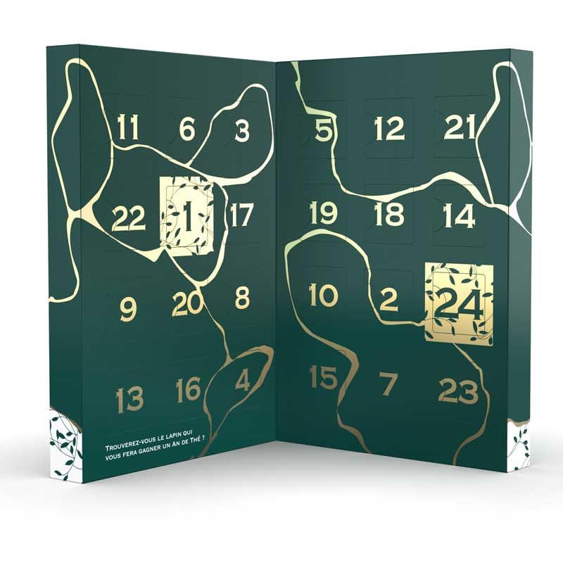 Organic advent calendar teas, herbal teas and rooibos Thés de la Pagode