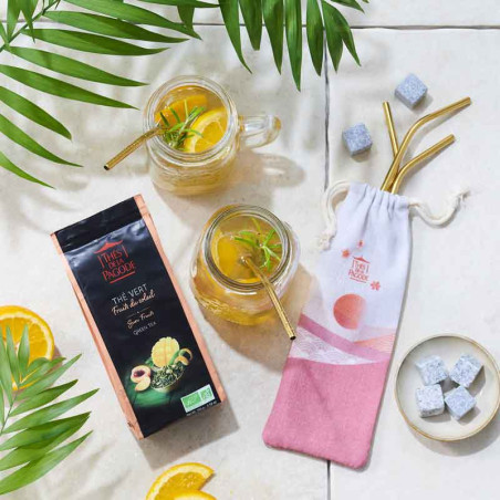 Kit pour thés et infusions glacées avec thé bio fruits du soleil