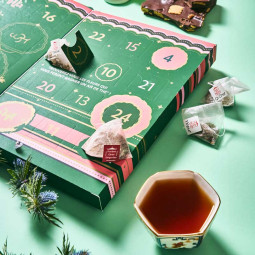 Calendrier de l'avent de 24 sachets de thés et infusions bio à déguster -  visuel produit ouvert — Thés de la Pagode