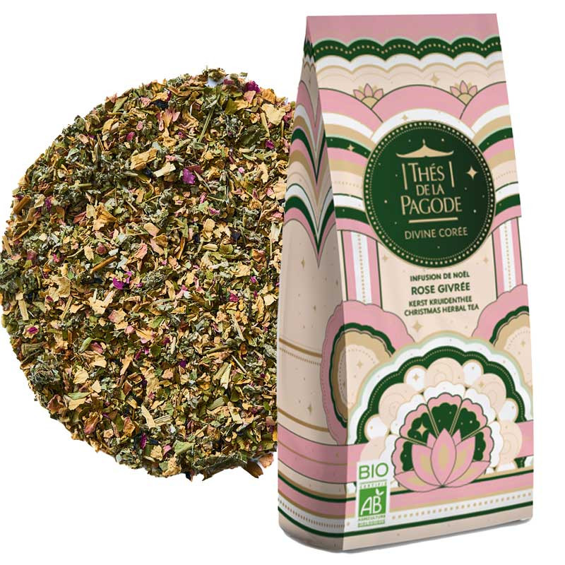 Sachet vrac 100g bio à déguster - Infusion rose givrée + blend - Thés de la Pagode