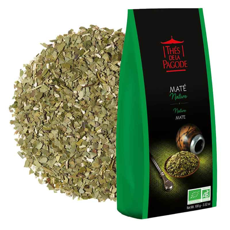 Maté Nature Bio originaire du Brésil - Visuel du sachet vrac 100g