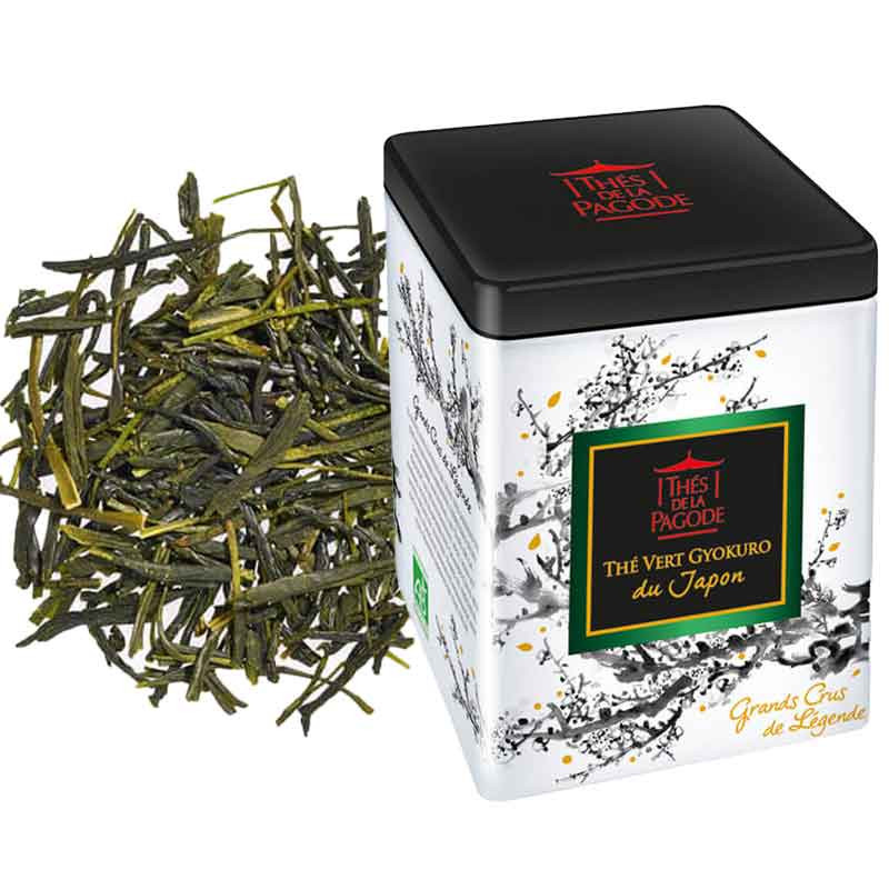 Thé vert Gyokuro du Japon - Visuel boite prestige + blend