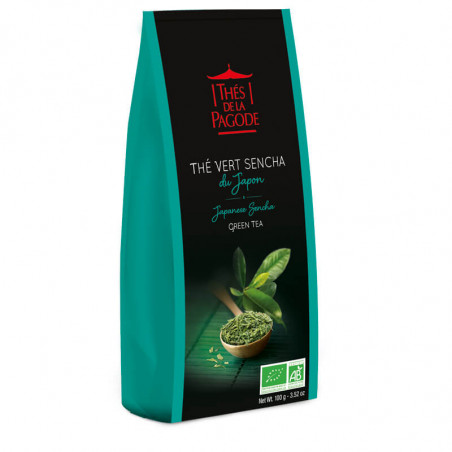 Thé vert sencha du Japon - Visuel du sachet de 100g