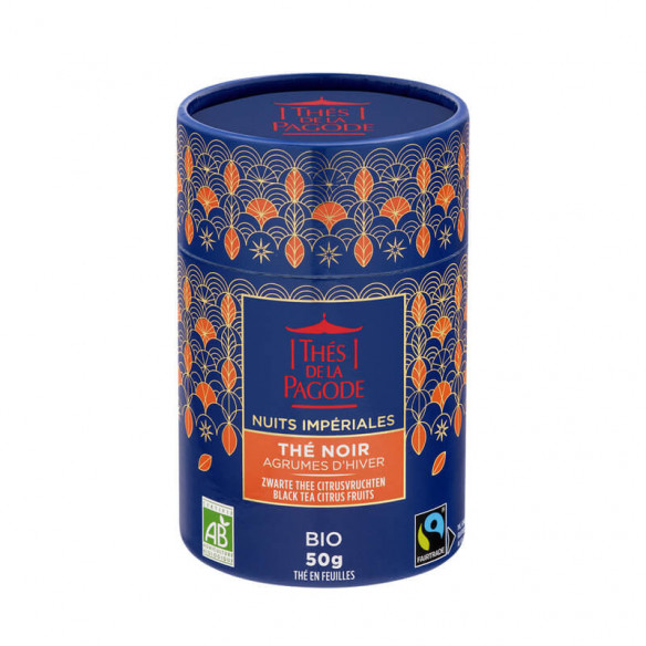 Thé noir "agrumes d'hiver - Visuel de la boite canister 50g